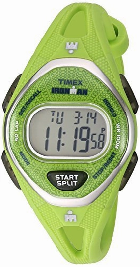 Timex Women's TW5M11000 Ironman Sleek 50 Green Silicone Strap Watch Women??s luxury watches Affordable women watches