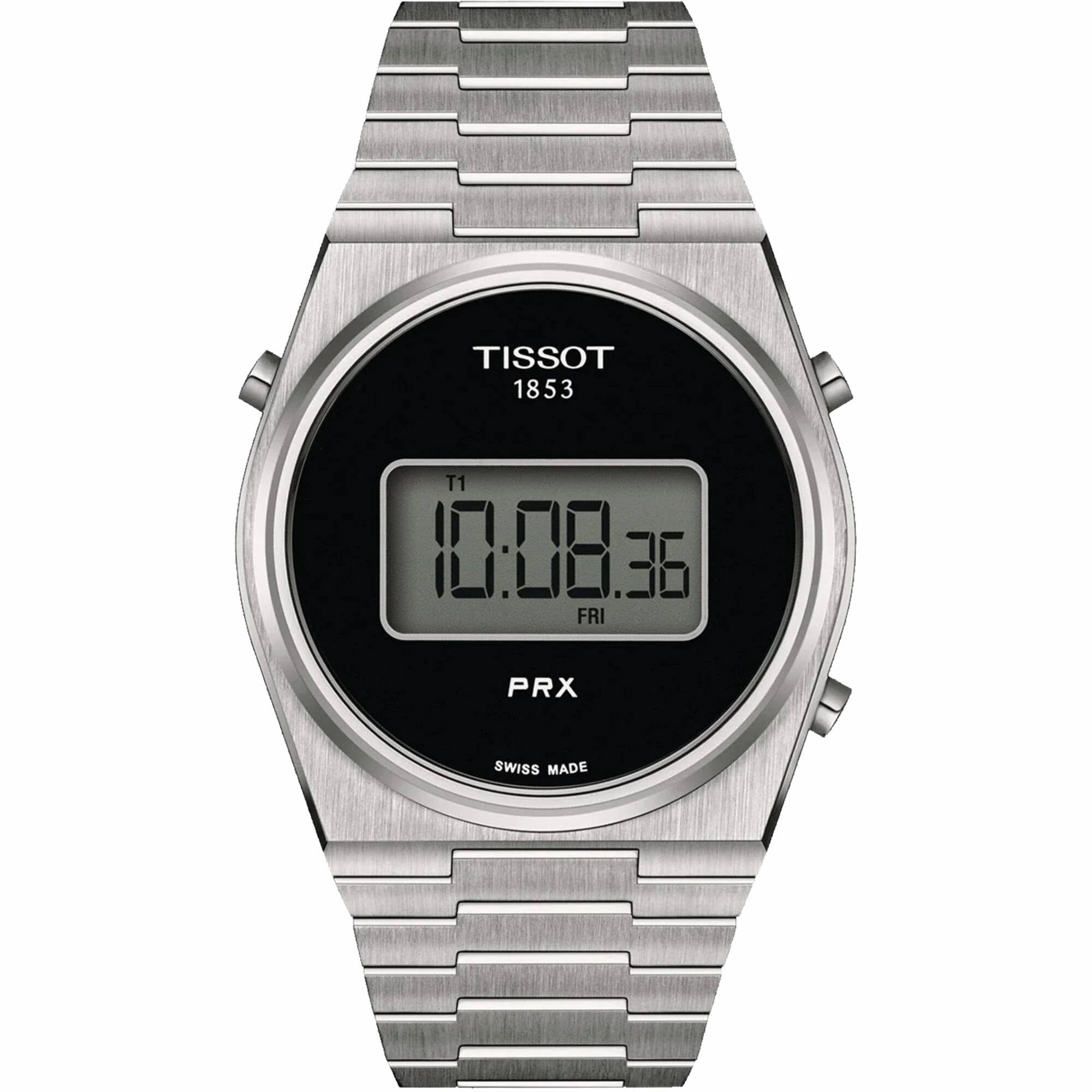 Tissot Men's Watch - PRX Digital Black Dial Steel Bracelet | T1374631105000 