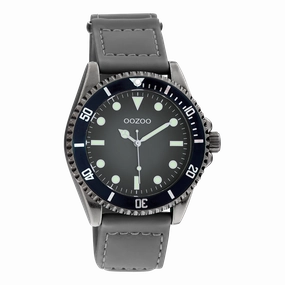 Titanium OOZOO watch with grey velcro strap - C11011,seiko watches,mens watches,couple watches,watches designer,watches discount,best watches for men