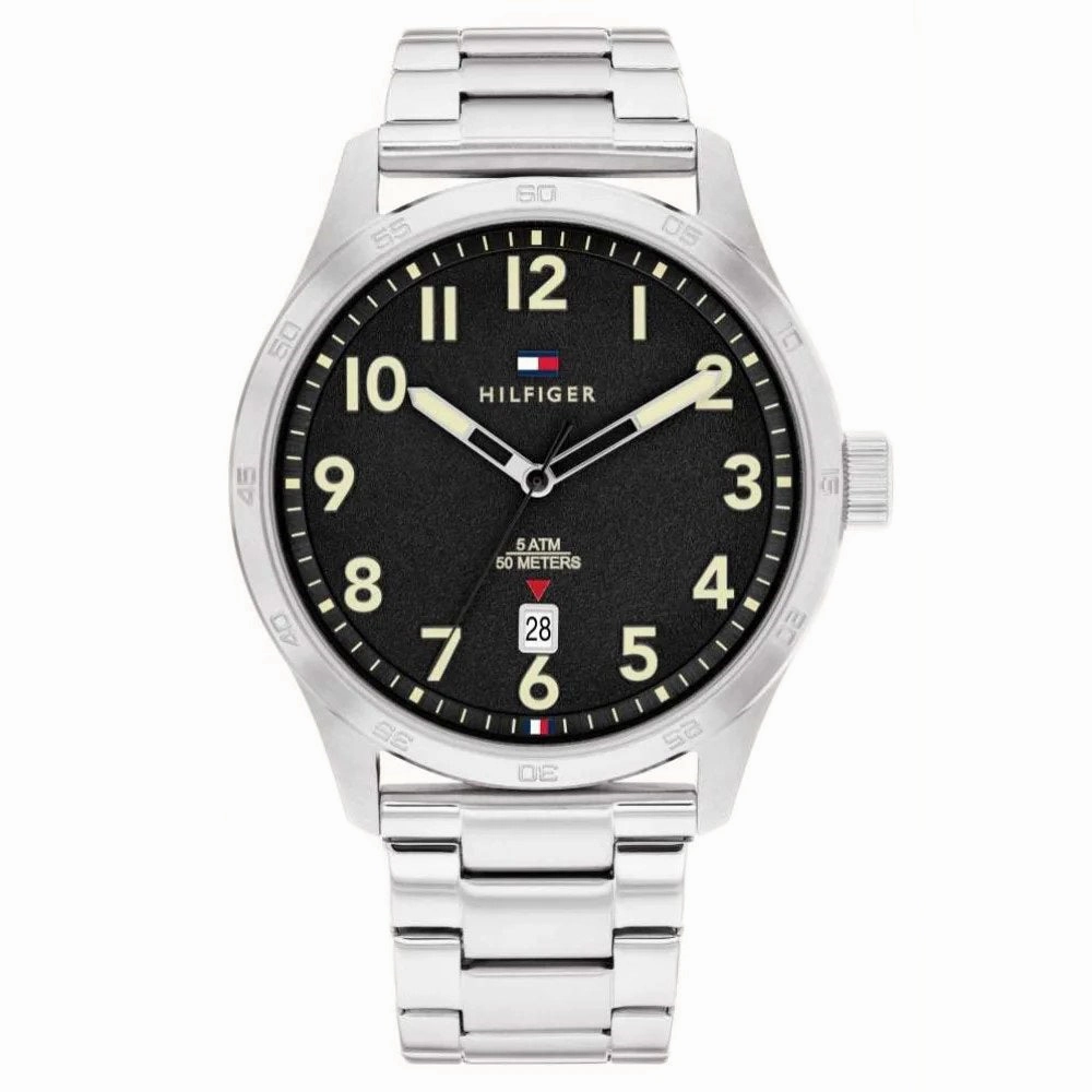 Tommy Hilfiger Black Dial Stainless Steel Mens Watch 1710594 