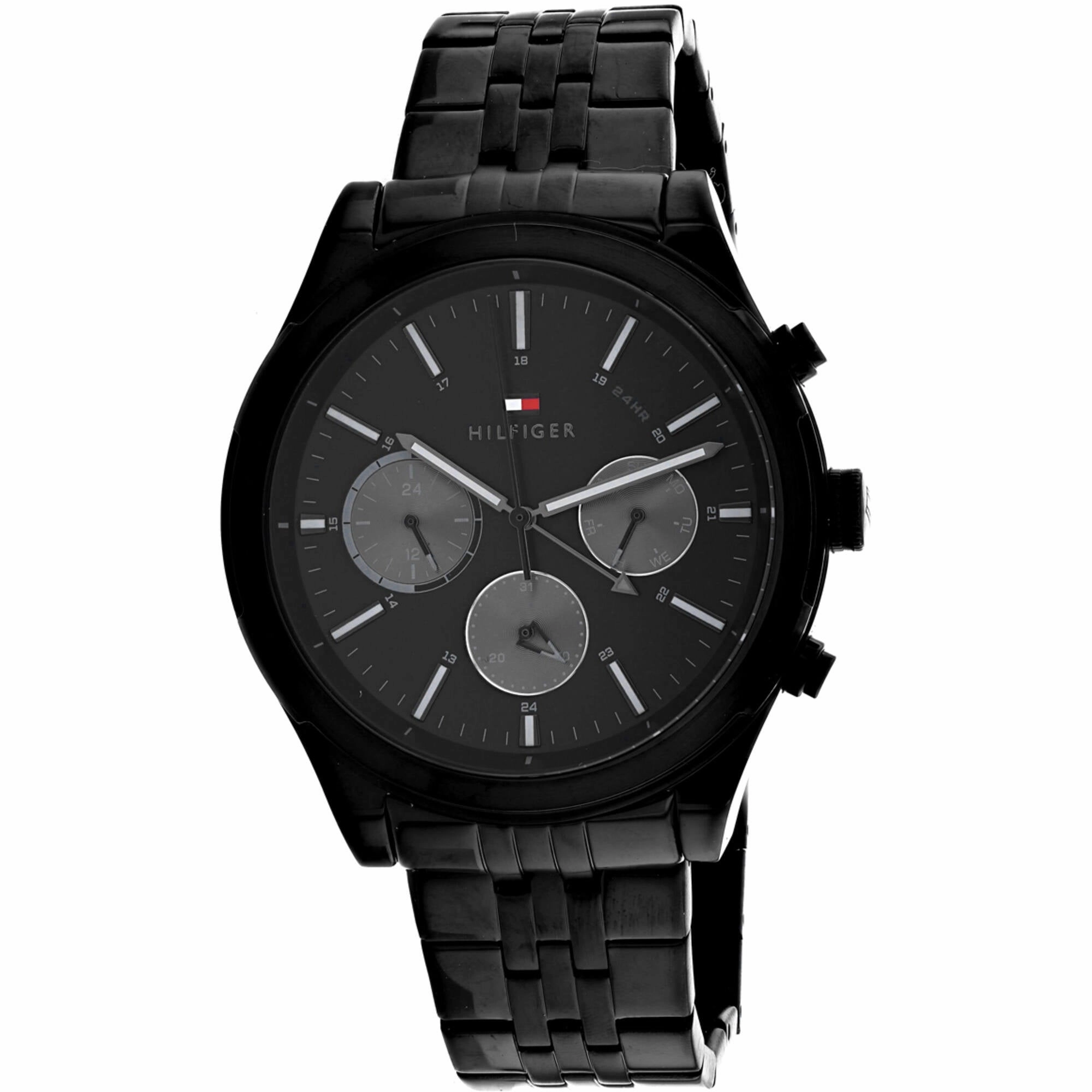 Tommy Hilfiger Men's Watch - Ashton Black Dial Plated Steel Bracelet | 1791738 Luxury Quartz Watch Quartz Watch Sale