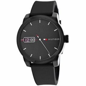 Tommy Hilfiger Men's Watch - Classic Quartz Black Dial Rubber Strap | 1791382 