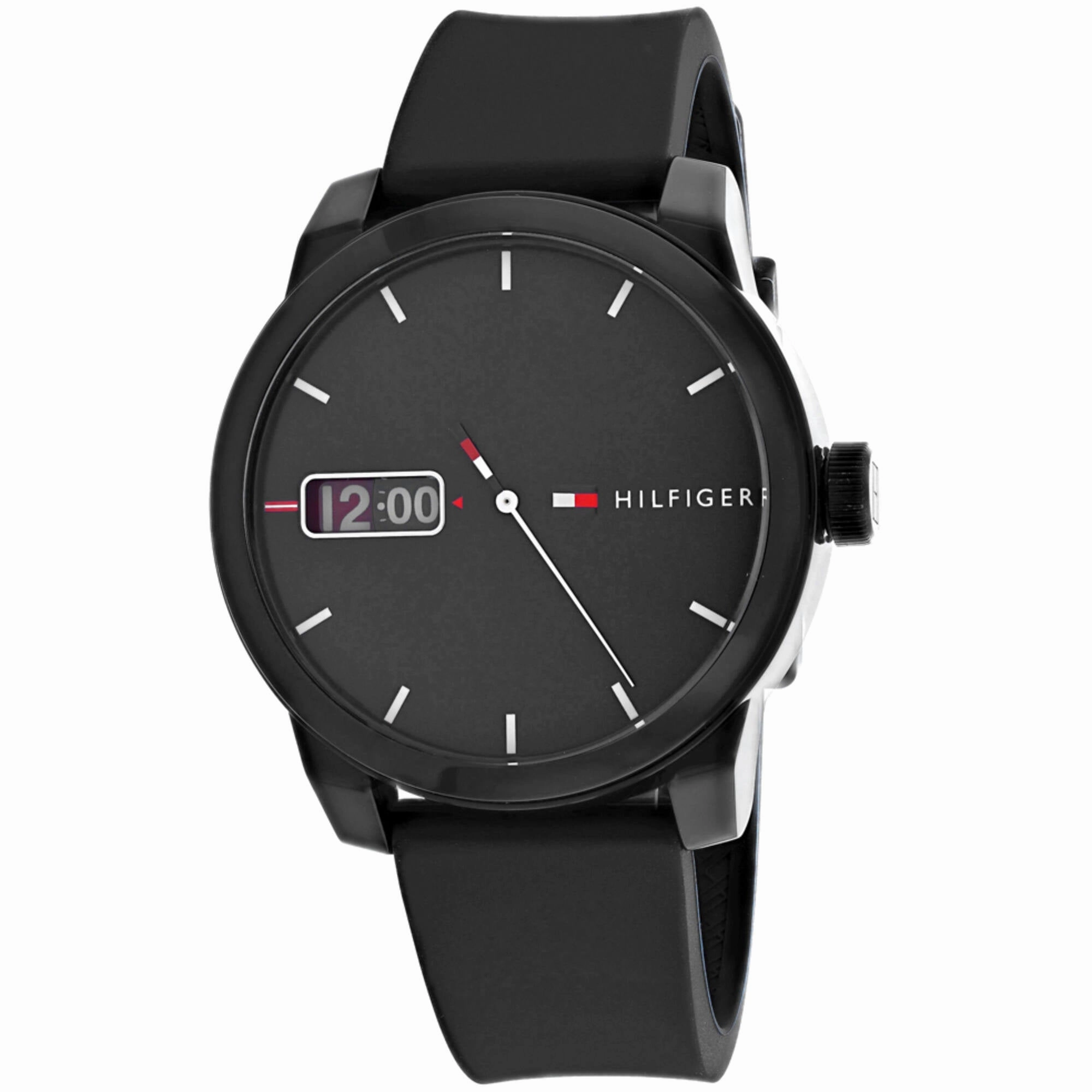 Tommy Hilfiger Men's Watch - Classic Quartz Black Dial Rubber Strap | 1791382 