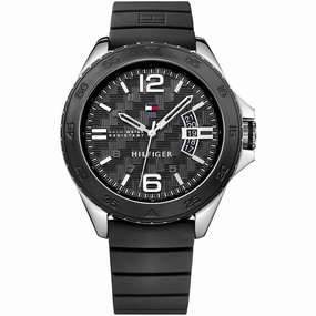 Tommy Hilfiger Men's Watch - Cody Quartz Black Dial Rubber Strap | 1791203 