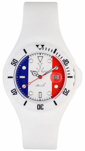 ToyWatch Jelly Flag France Only Time Unisex Plasteramic & White Rubber Watch JYF02FR Women??s luxury watches Affordable women watches