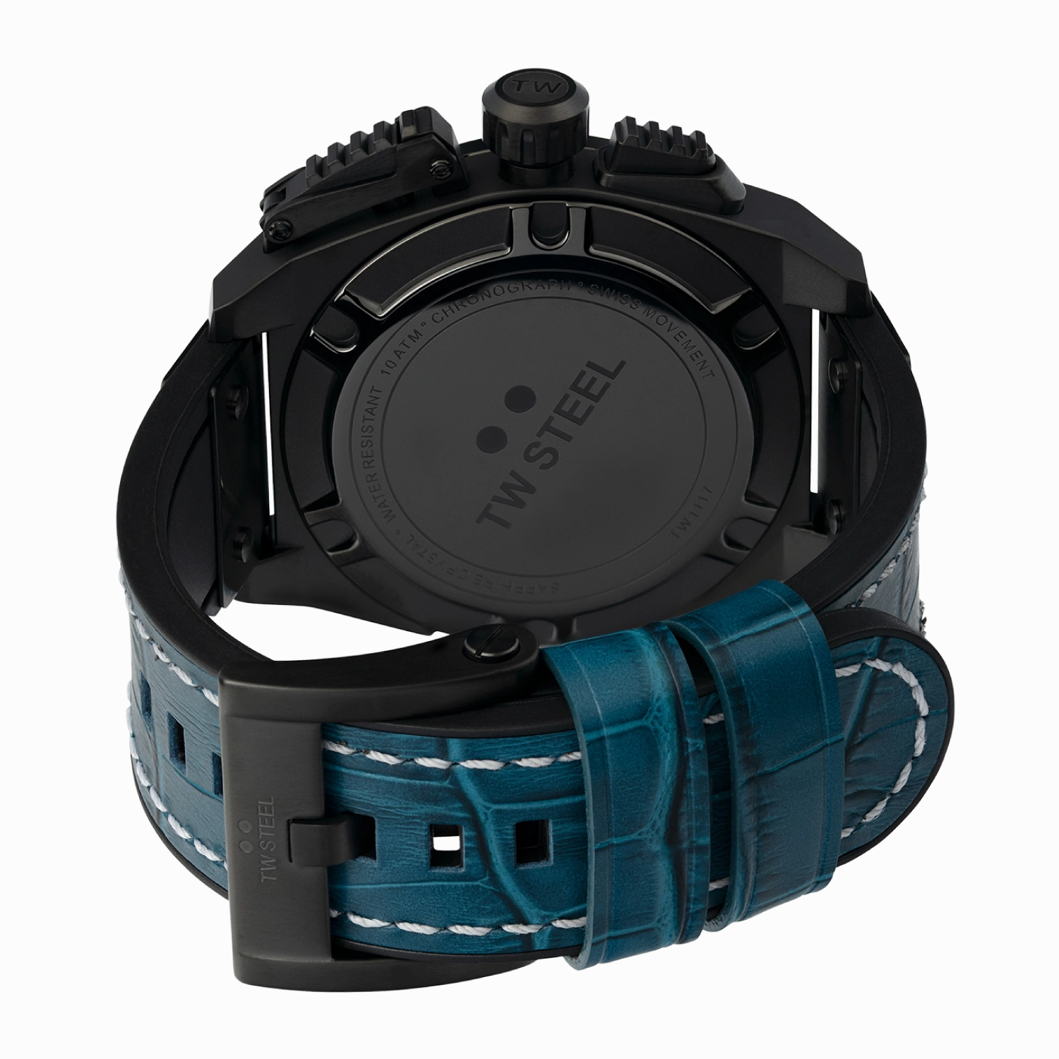 TW Steel Canteen 46MM Chronograph Blue Dial Mens Watch TW1117