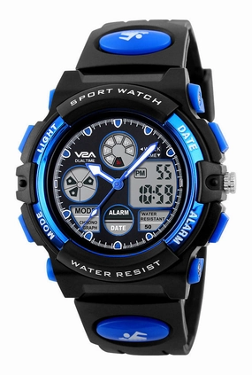 V2A Analog-Digital Boy's Watch (Blue Dial, Blue Colored Strap),kids watch,smart watch for kids,kids GPS watch,waterproof kids watch,affordable smart watch for kids,watch for 3-10 year old,boys kids watch,girl kids watch