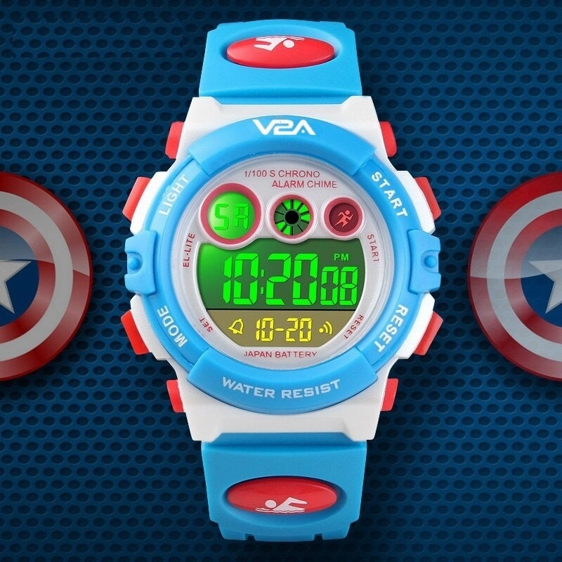 V2A Digital Kids Sports Watch with 7 Color