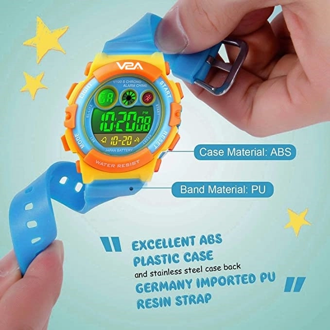 V2A Digital Kids Sports Watch with 7 Color