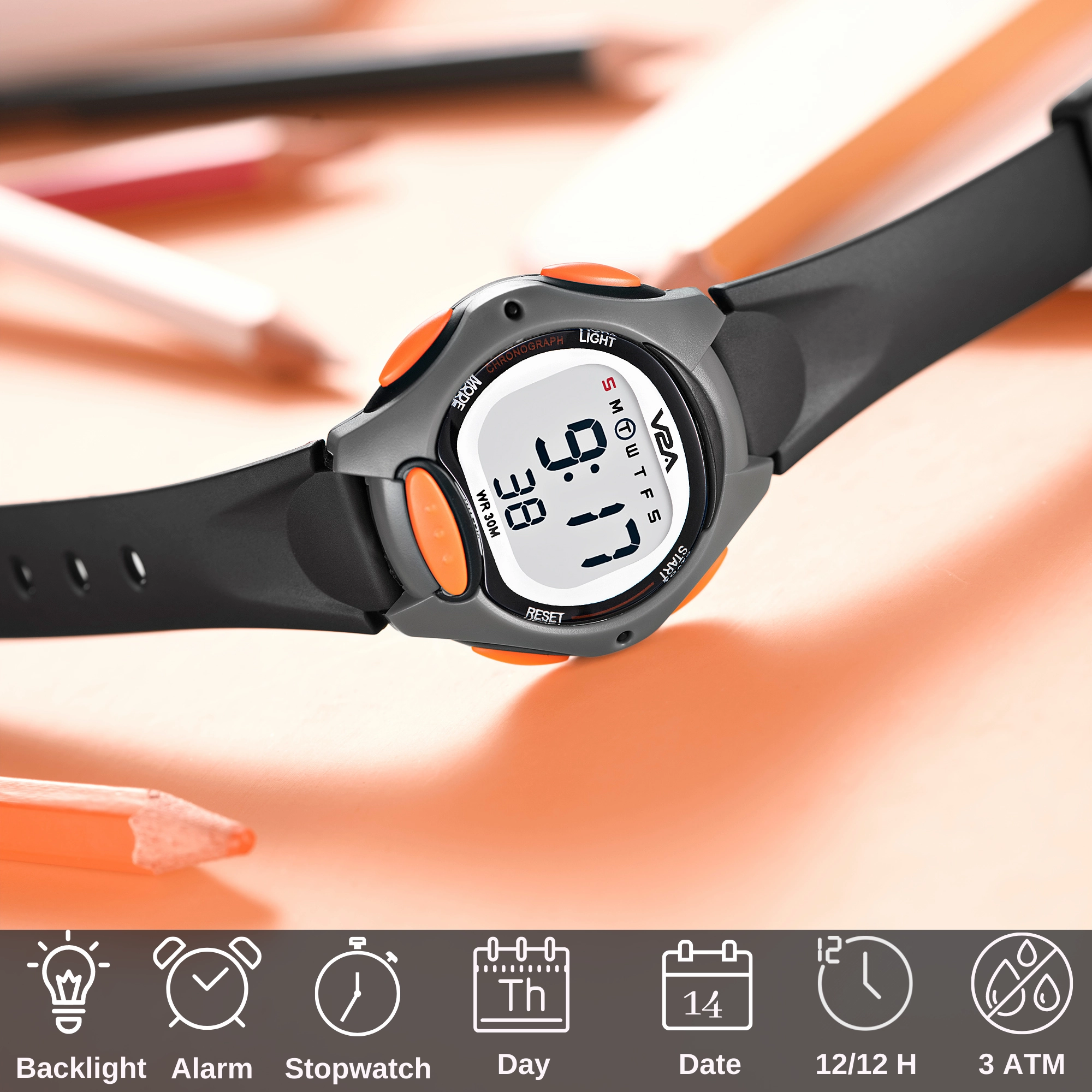 V2A Digital Watch for Boys ??Kids Between 3 to 10 Years of Age Multi-Functional 30 M Waterproof Digital Sports Watches for Boys| Watch for Kids Age 3 5 6 7 8