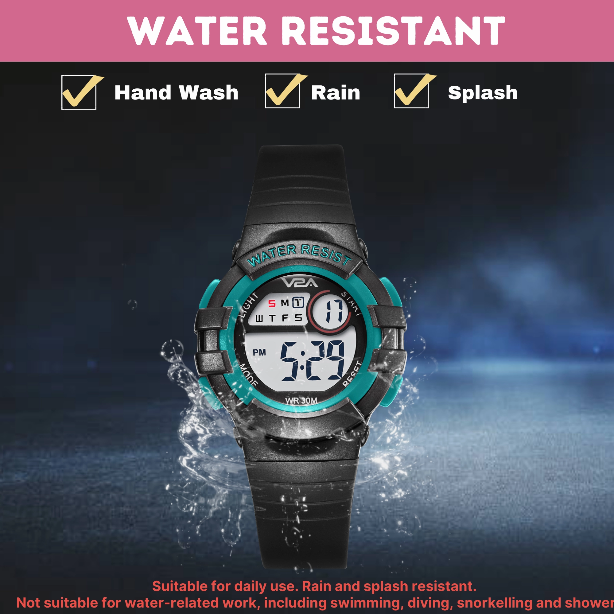 V2A Digital Watch for Boys ??Kids Between 3 to 10 Years of Age Multi-Functional 30 M Waterproof Digital Sports Watches for Boys| Watch for Kids Age 3 5 6 7 8