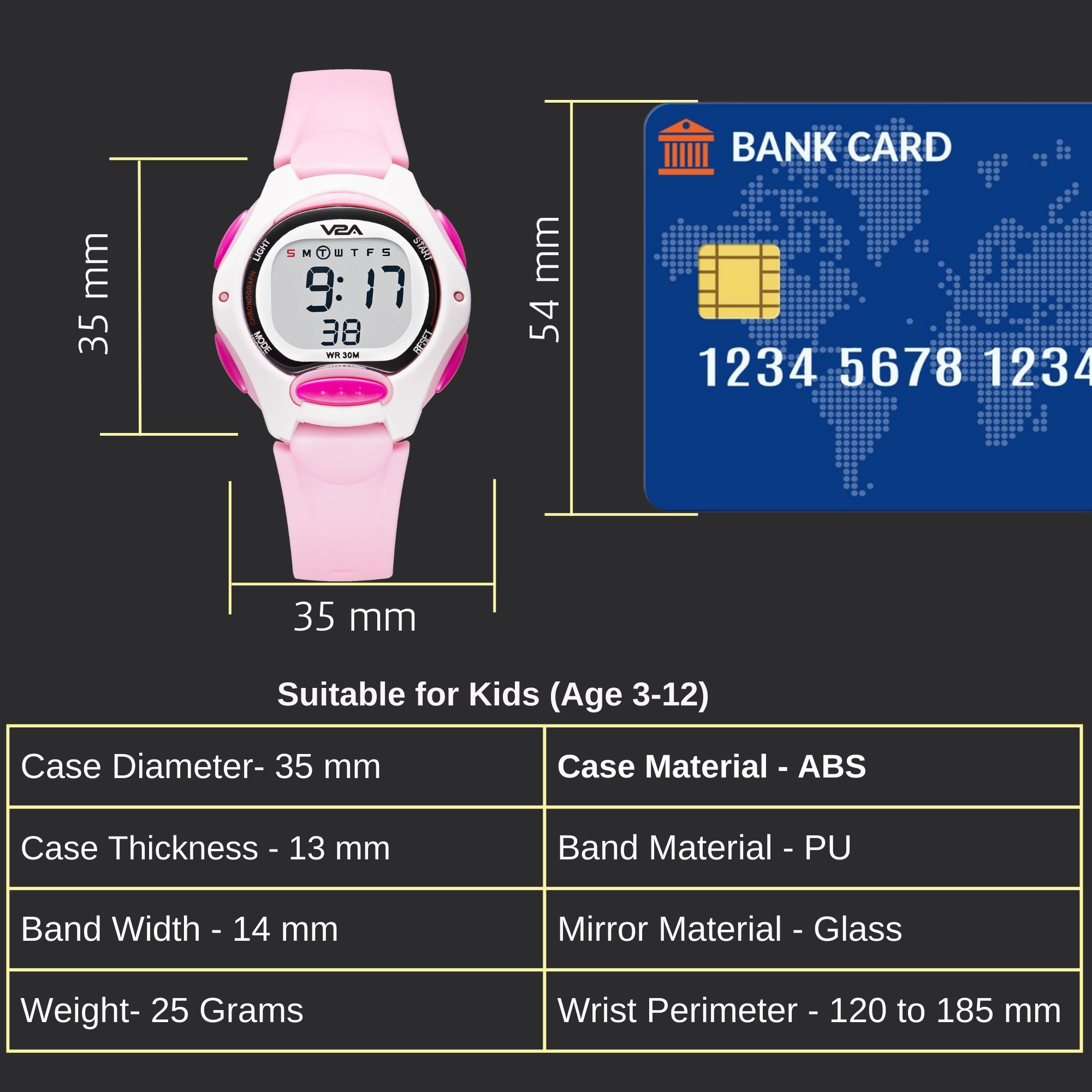 V2A Digital Watch for Boys ??Kids Between 3 to 10 Years of Age Multi-Functional 30 M Waterproof Digital Sports Watches for Boys| Watch for Kids Age 3 5 6 7 8