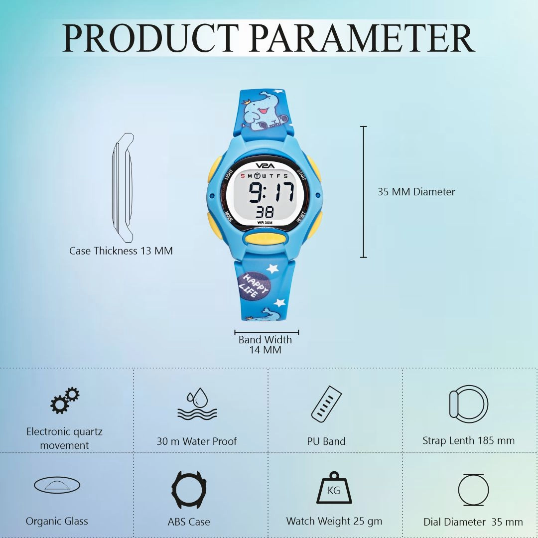V2A Digital Watch for Boys ??Kids Between 3 to 10 Years of Age Multi-Functional 30 M Waterproof Digital Sports Watches for Boys| Watch for Kids Age 3 5 6 7 8