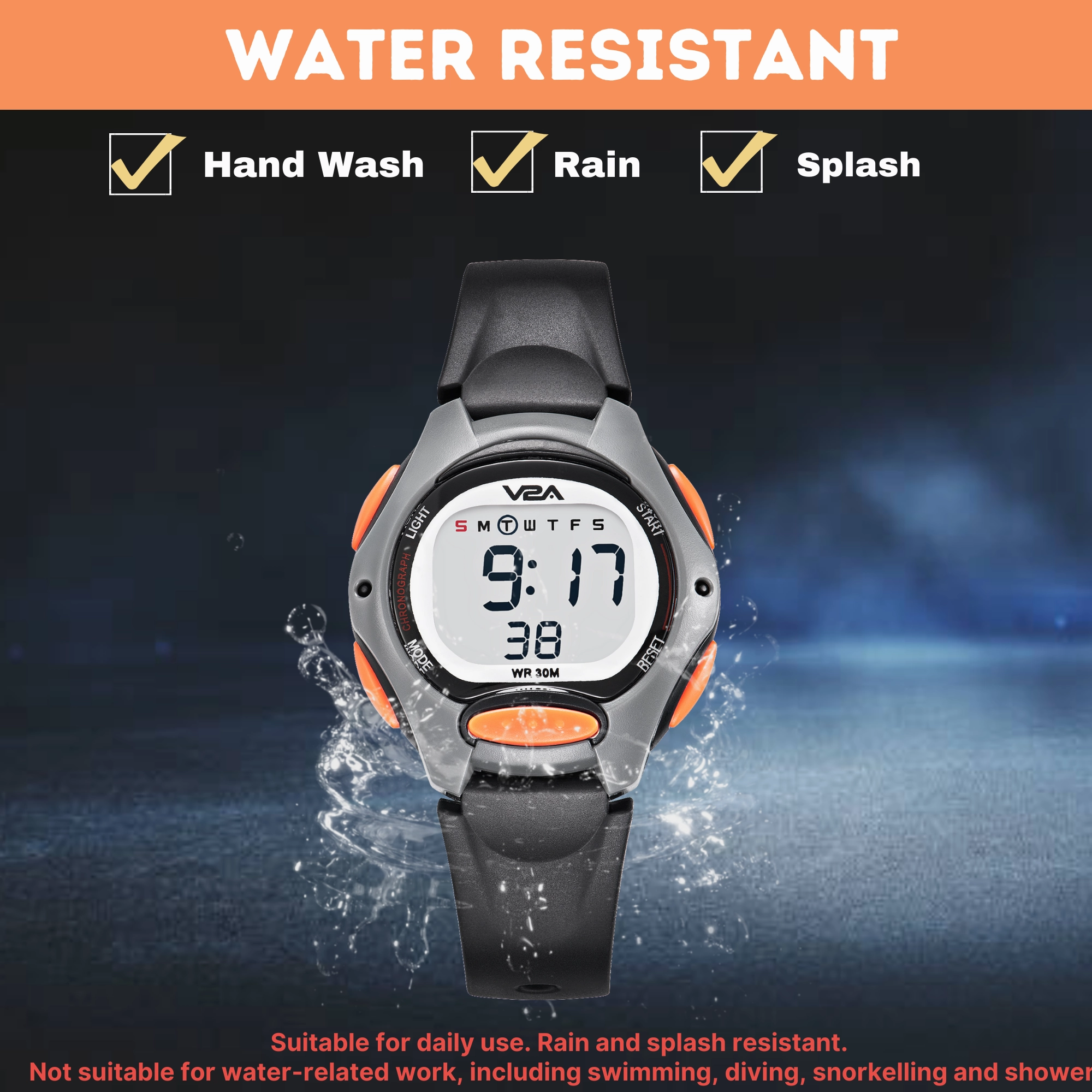 V2A Digital Watch for Boys ??Kids Between 3 to 10 Years of Age Multi-Functional 30 M Waterproof Digital Sports Watches for Boys| Watch for Kids Age 3 5 6 7 8