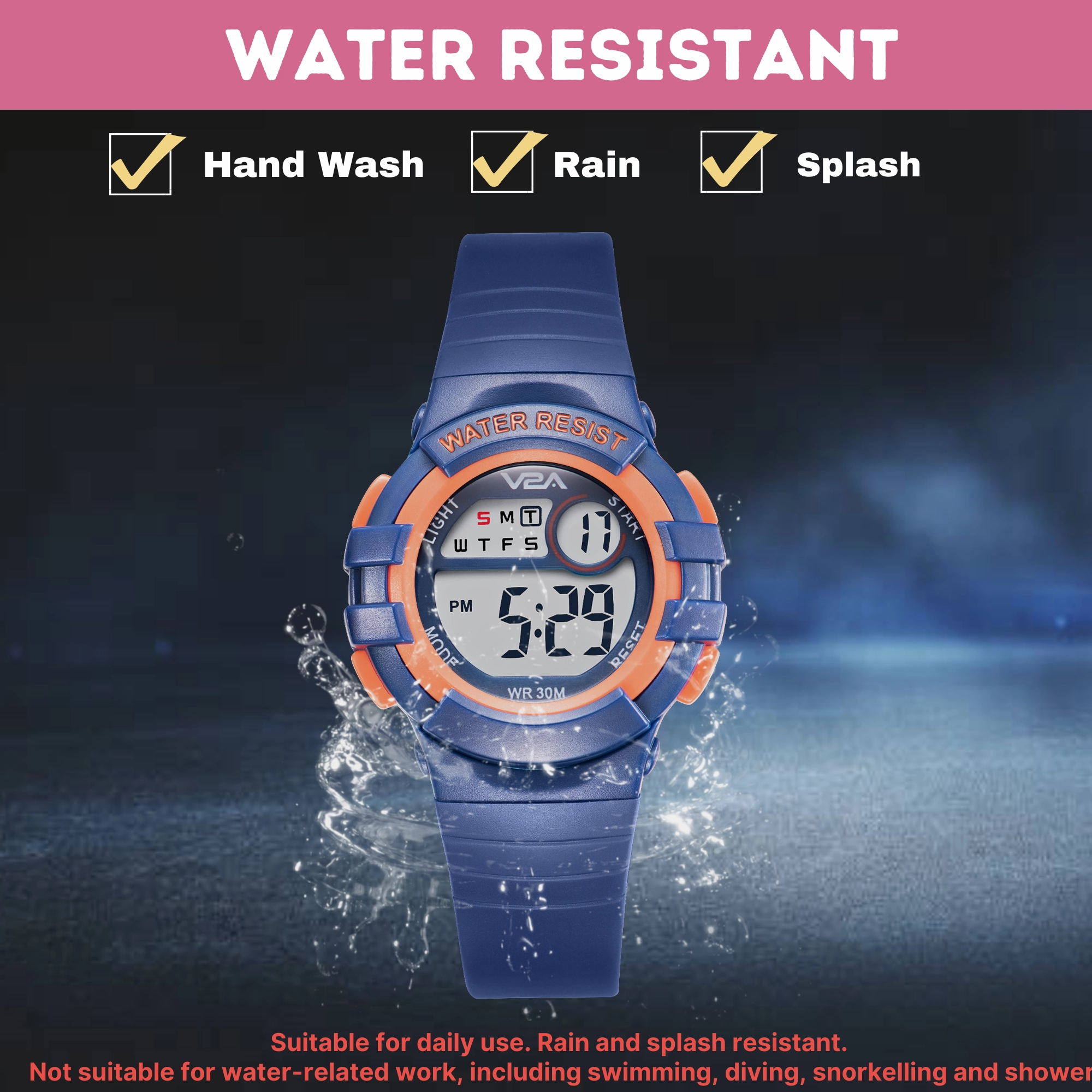 V2A Digital Watch for Boys ??Kids Between 3 to 10 Years of Age Multi-Functional 30 M Waterproof Digital Sports Watches for Boys| Watch for Kids Age 3 5 6 7 8