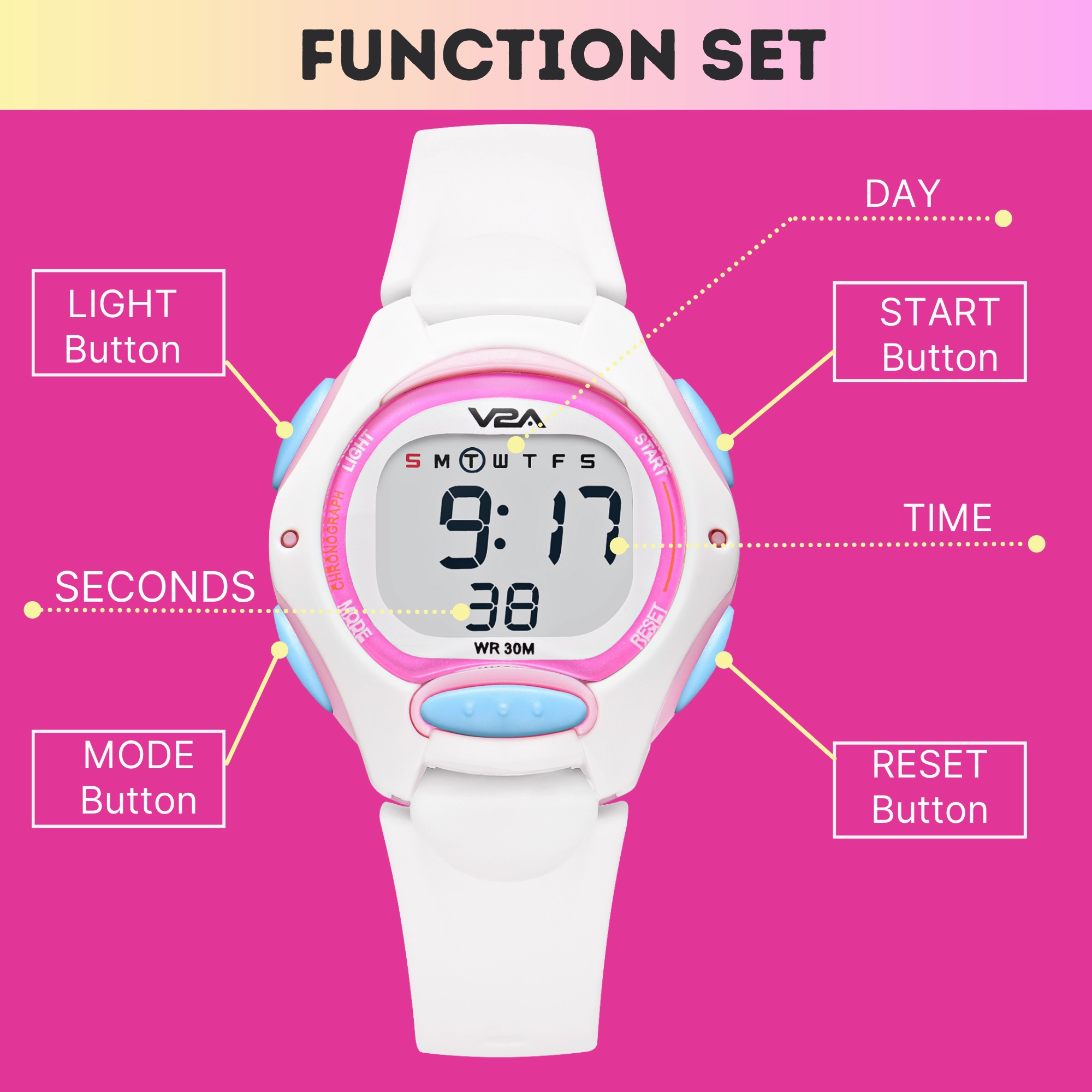 V2A Digital Watch for Boys ??Kids Between 3 to 10 Years of Age Multi-Functional 30 M Waterproof Digital Sports Watches for Boys| Watch for Kids Age 3 5 6 7 8