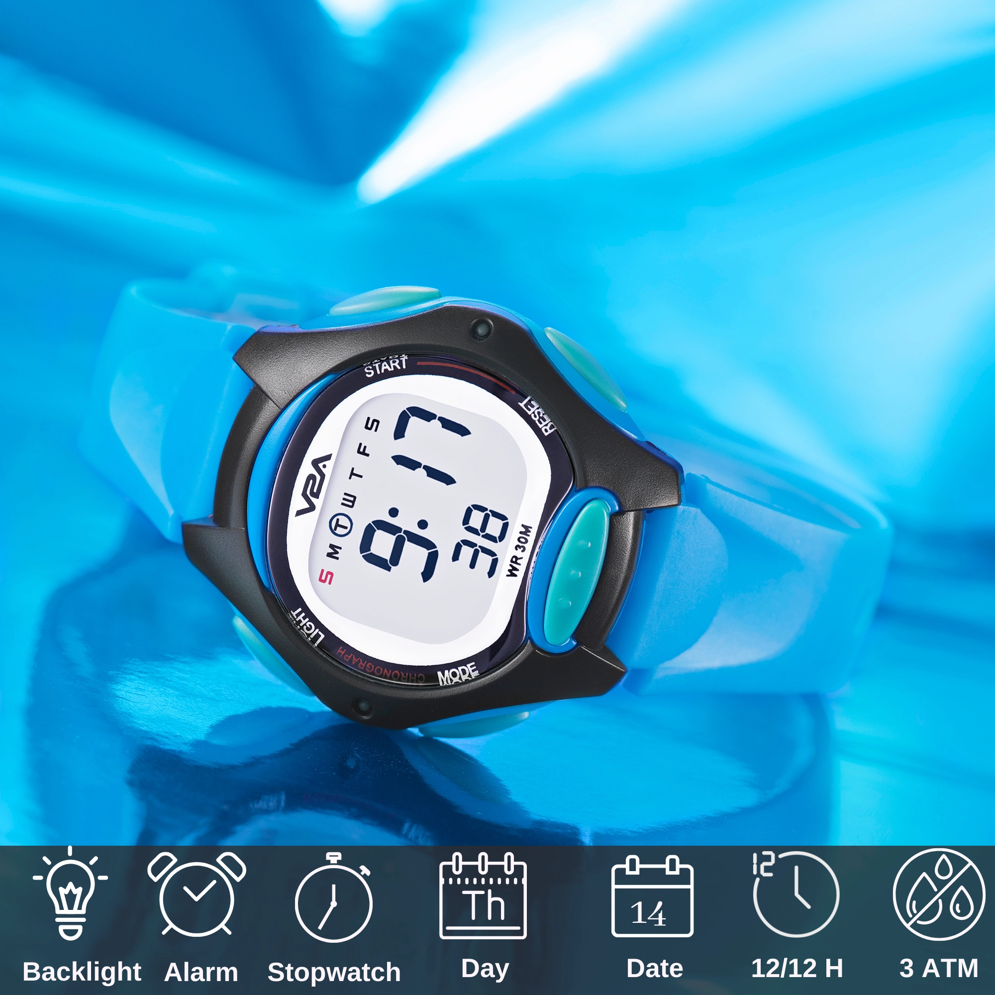 V2A Digital Watch for Boys ??Kids Between 3 to 10 Years of Age Multi-Functional 30 M Waterproof Digital Sports Watches for Boys| Watch for Kids Age 3 5 6 7 8