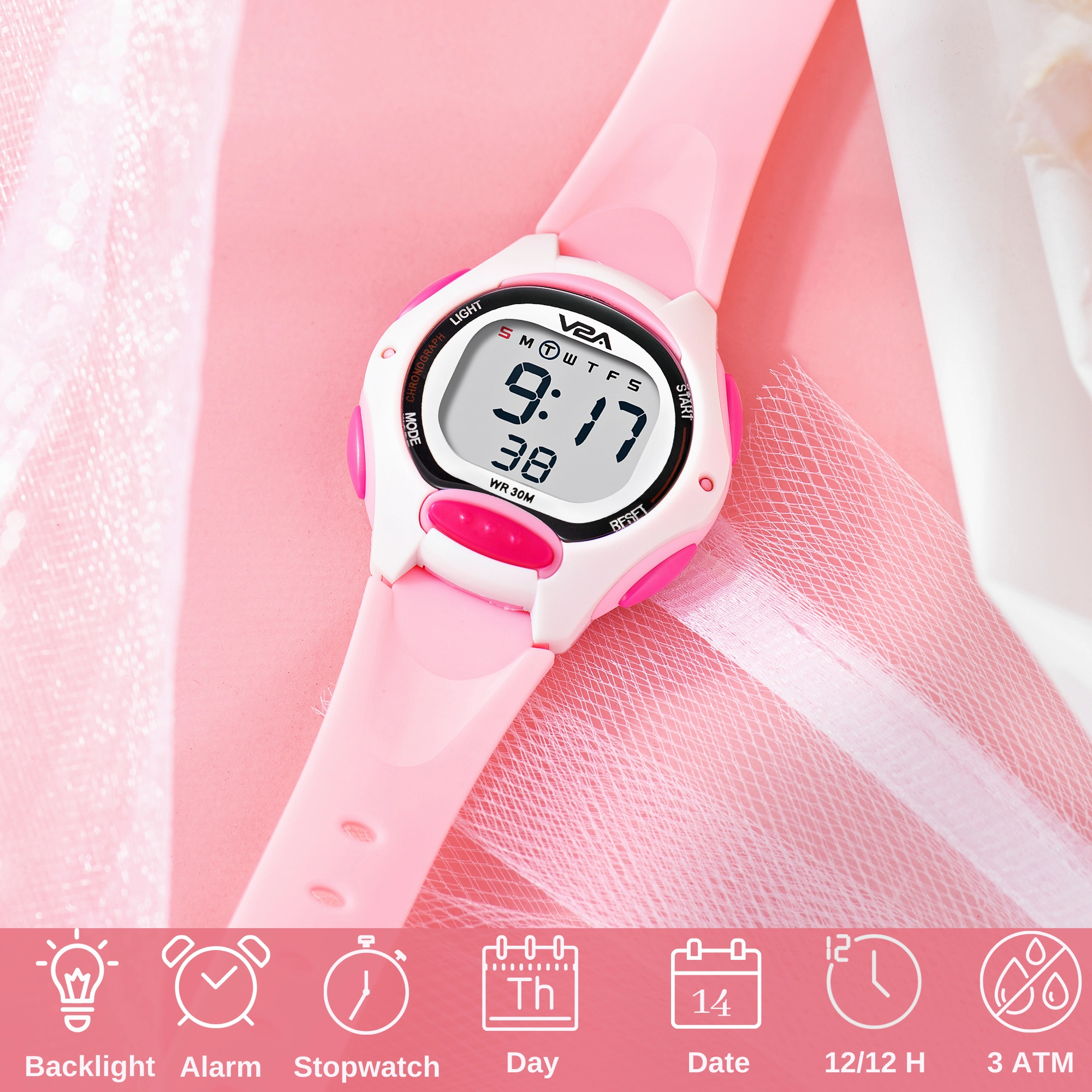 V2A Digital Watch for Boys ??Kids Between 3 to 10 Years of Age Multi-Functional 30 M Waterproof Digital Sports Watches for Boys| Watch for Kids Age 3 5 6 7 8