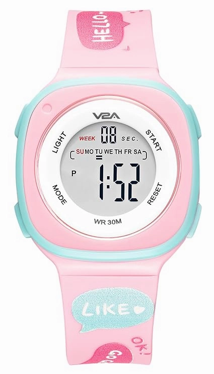 V2A Digital Watch for Girls ??Kids Between 4 to 14 Years of Age Multi-Functional 30 M Waterproof Digital Sports Watches for Girls | Digital Watch for Girls age 4 5 6 7 8 9