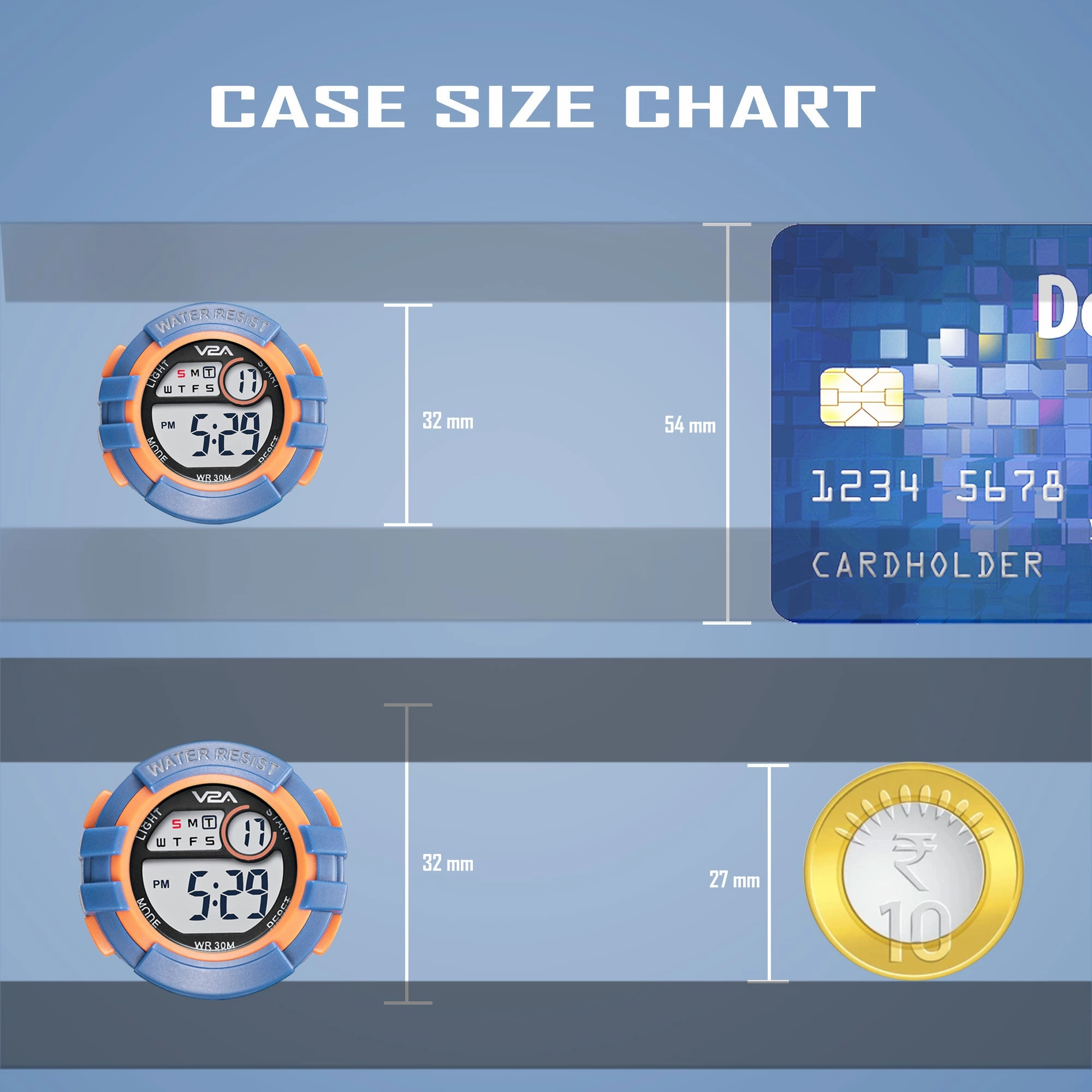 V2A Digital Watch Unisex-Child Kids Watch Between 3 to 10 Years of Age Multi-Functional 30 M Waterproof Digital Sports Watch for Kids | Digital Watch for Kids