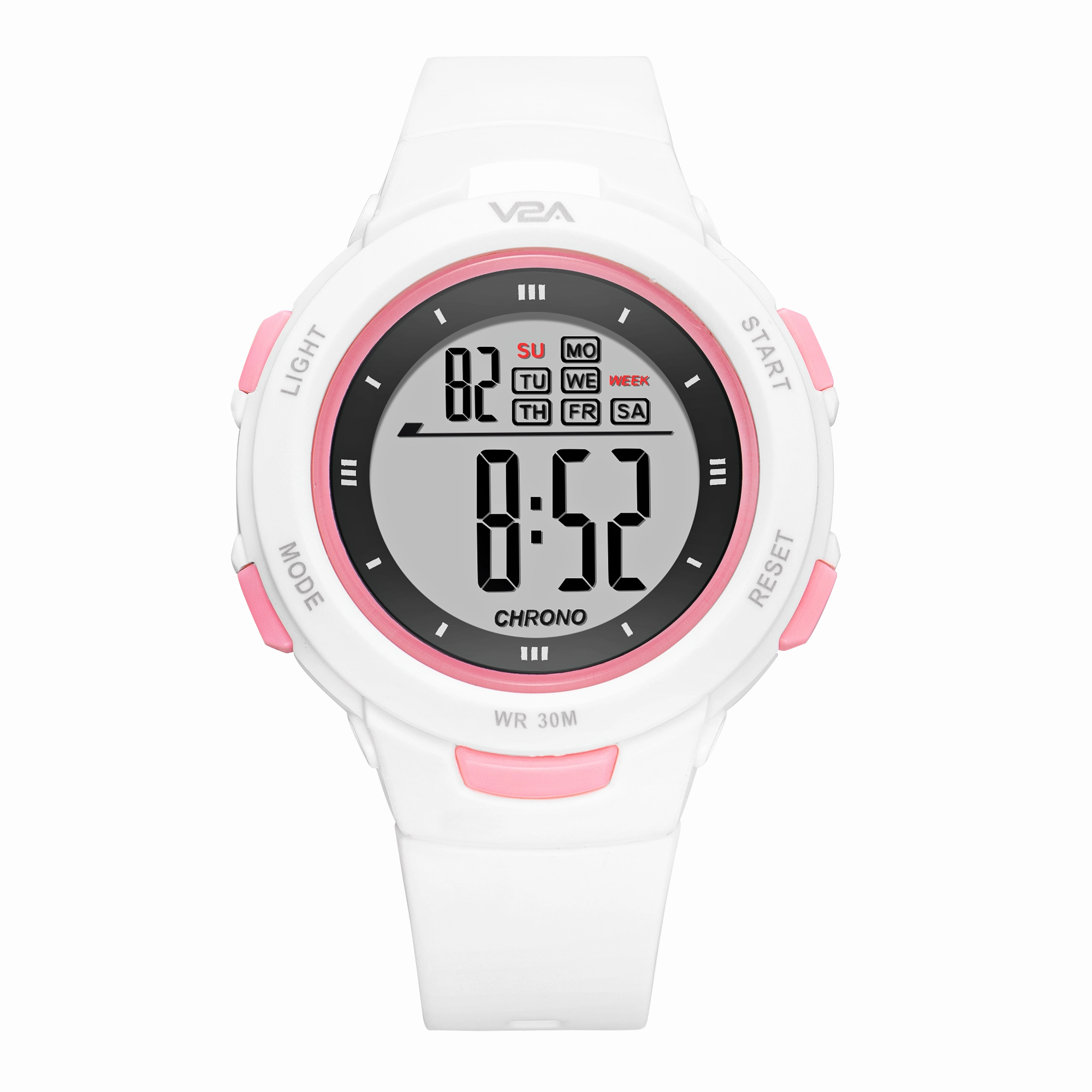 V2A Digital Water Resistant Pink Color Sports Watch for Women and Girls