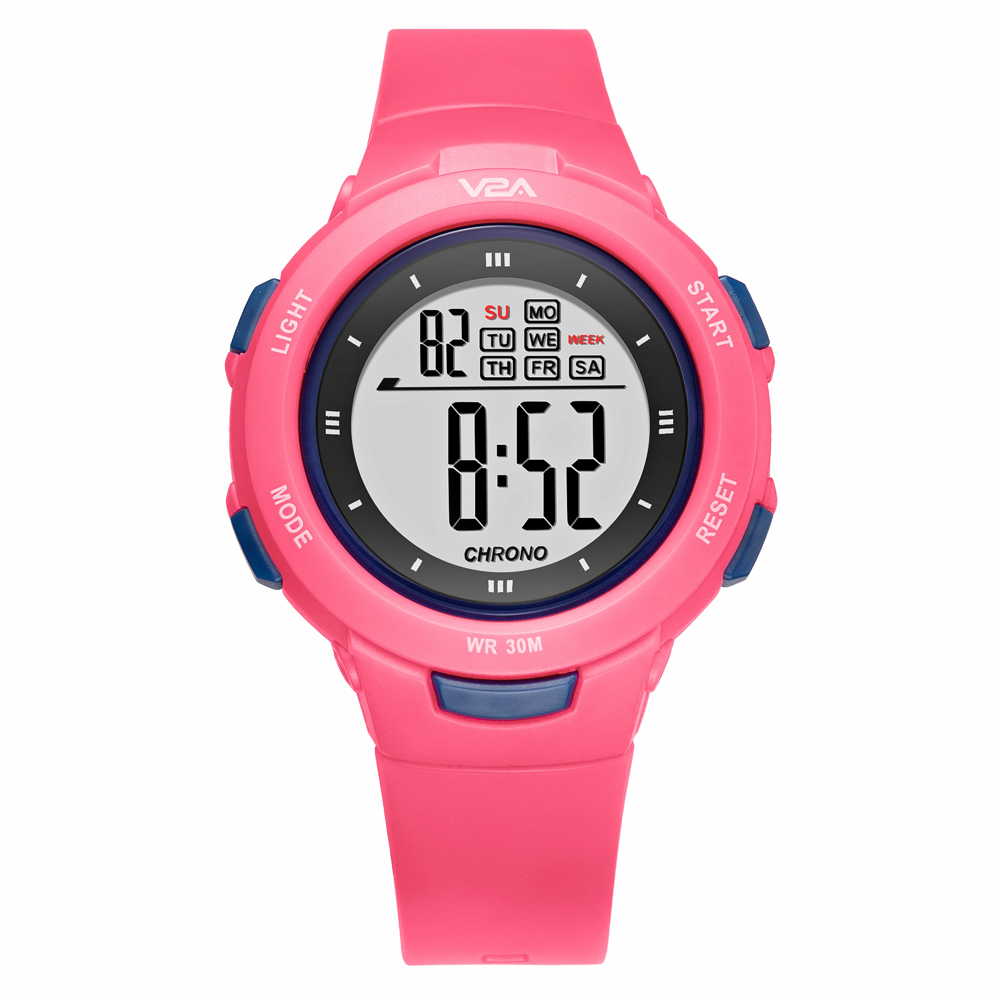 V2A Digital Water Resistant Pink Color Sports Watch for Women and Girls