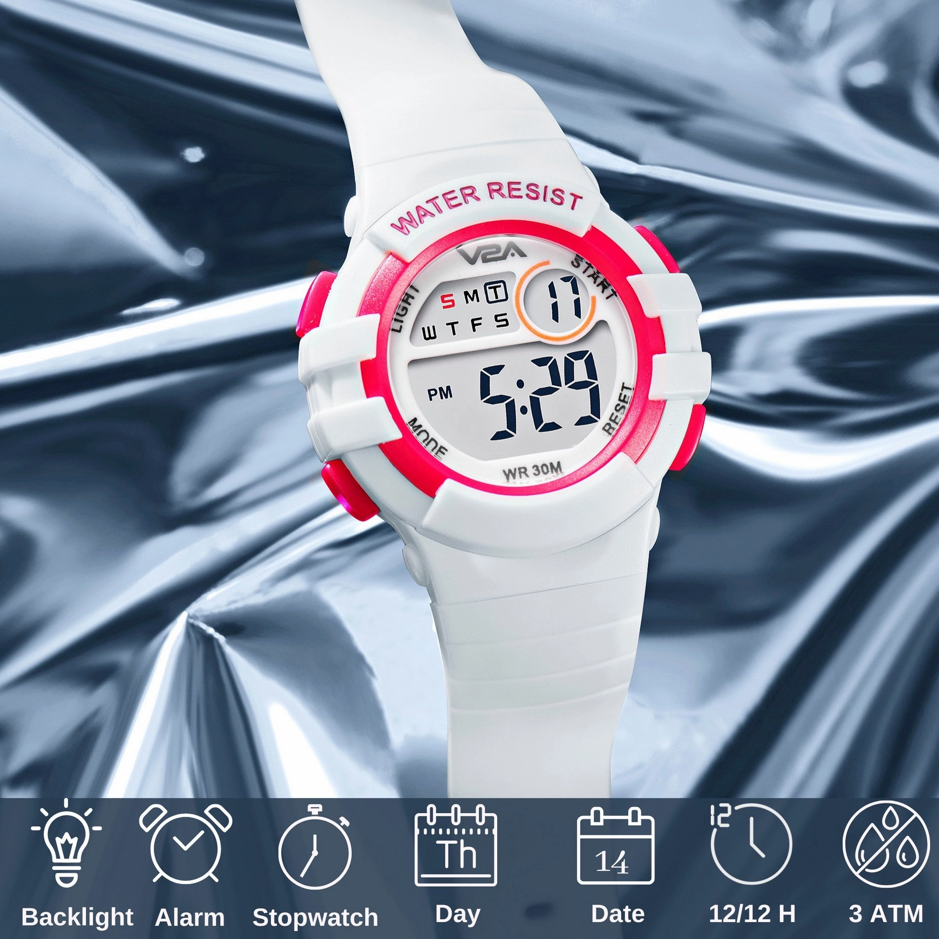 V2A Girls Kids Watch - Gifts for Girls Age 3-10 30 M Waterproof Digital Sports Watches for 3 4 5 6 7 8 Year Old Girls,kids watch,smart watch for kids,kids GPS watch,waterproof kids watch,affordable smart watch for kids,watch for 3-10 year old,boys kids wat
