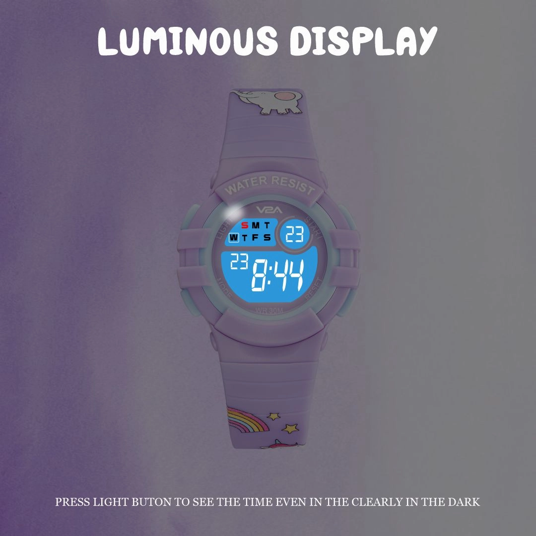 V2A Girls Kids Watch - Gifts for Girls Age 3-10 30 M Waterproof Digital Sports Watches for 3 4 5 6 7 8 Year Old Girls