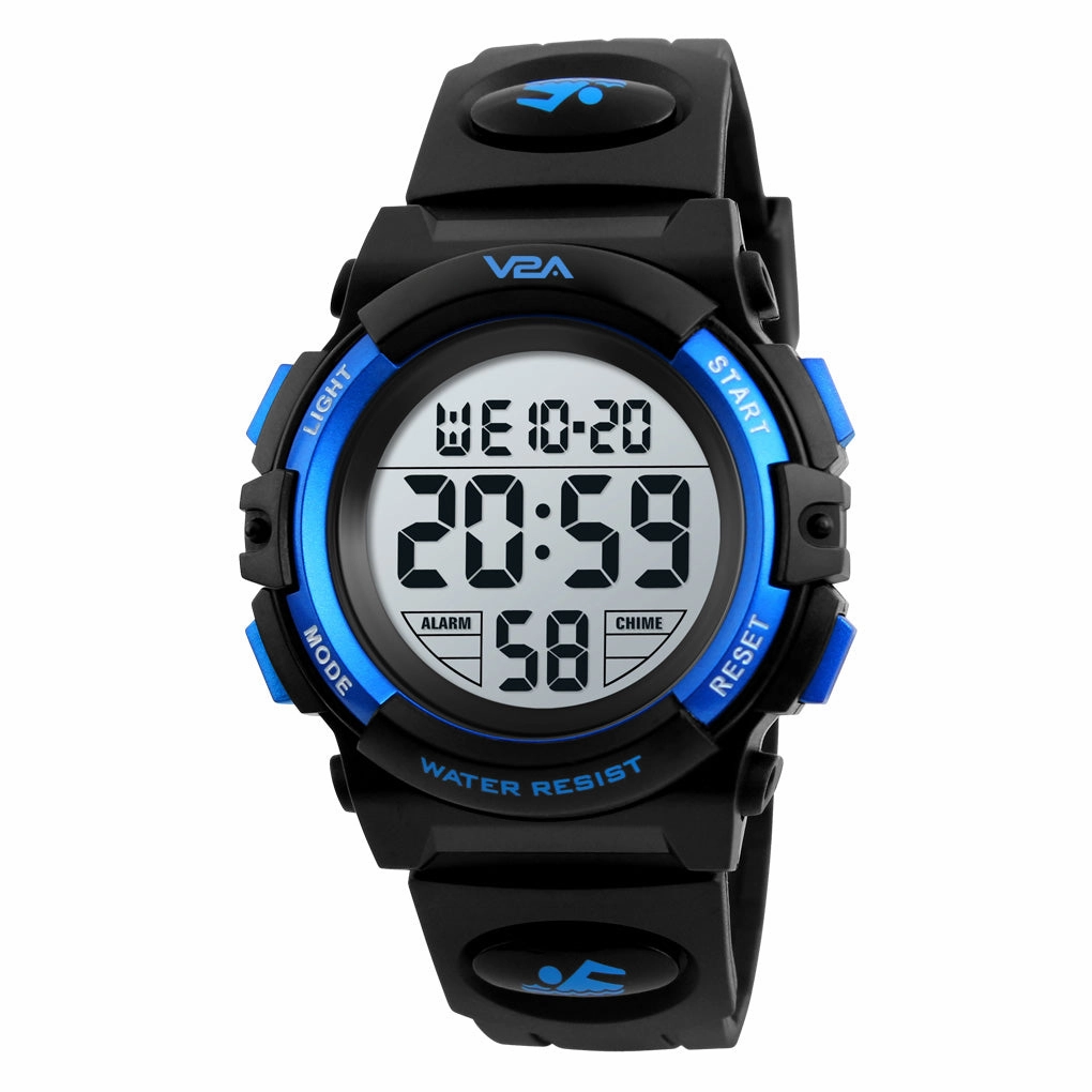 V2A Kids LED 5ATM Waterproof Digital Sports Casual Watch For Boys And Girls,kids watch,smart watch for kids,kids GPS watch,waterproof kids watch,affordable smart watch for kids,watch for 3-10 year old,boys kids watch,girl kids watch