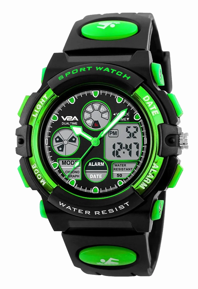 V2A Watch for Boys Age 7 and above Analogue-Digital Shock Resistant Alarm Calender Water Proof Sports Watch for Boys Age 7 to 16 Years,kids watch,smart watch for kids,kids GPS watch,waterproof kids watch,affordable smart watch for kids,watch for 3-10 year 