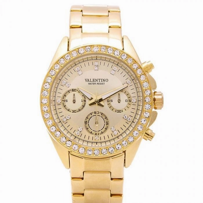 Valentino 20121502-GOLD - GOLD DIAL EXCALIBUR IP STAINLESS STEEL BAND STRAP Watch  for Women Affordable casual watches Sporty casual watches Affordable luxury casual watches