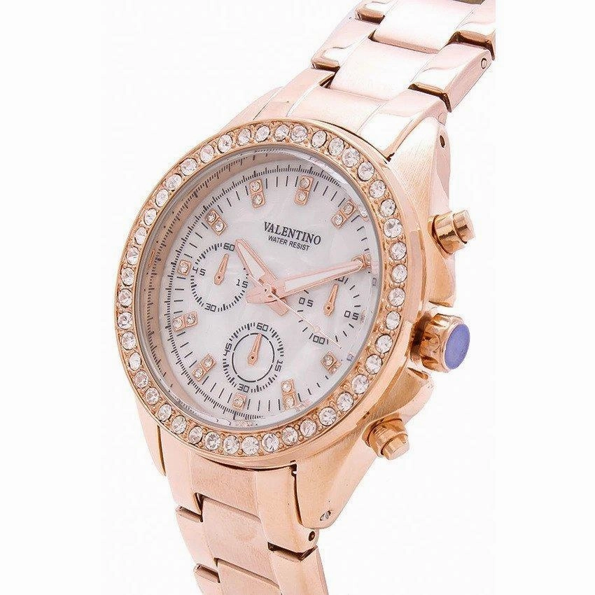 Valentino 20121662-ROSE GOLD - MOP DIAL EXCALIBUR IP ROSE GOLD STAINLESS STEEL BAND STRAP Watch for Women