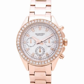 Valentino 20121662-ROSE GOLD - MOP DIAL EXCALIBUR IP ROSE GOLD STAINLESS STEEL BAND STRAP Watch for Women Affordable casual watches Sporty casual watches Affordable luxury casual watches