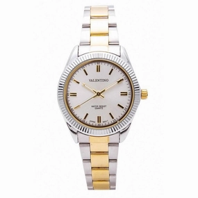 Valentino 20121678-TWO TONE - GOLD DIAL CASIO IP GLD MTL STYLE L STAINLESS BAND STRAP Watch for Women Affordable casual watches Sporty casual watches Affordable luxury casual watches