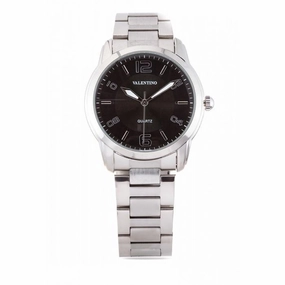 Valentino 20121911-BLACK DIAL STAINLESS BAND Strap Watch For Men,men's watches,watch for men, best men's watches,luxury men's watch,minimalist men's watch,casual men's watch,dress watch for men,automatic men's watch,quartz men's watch,cheap men's w