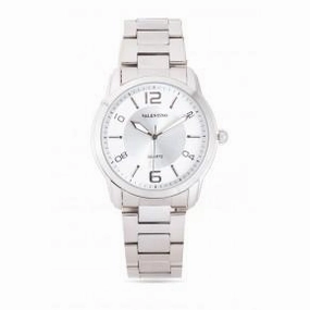 Valentino 20121911-White Dial Silver Index Stainless  Strap Watch For Men Affordable casual watches Sporty casual watches Affordable luxury casual watches