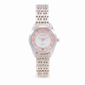 Valentino 20121914-Rose Dial Sta Barbara Mtl L Stainless Strap Watch For Women Affordable casual watches Sporty casual watches Affordable luxury casual watches