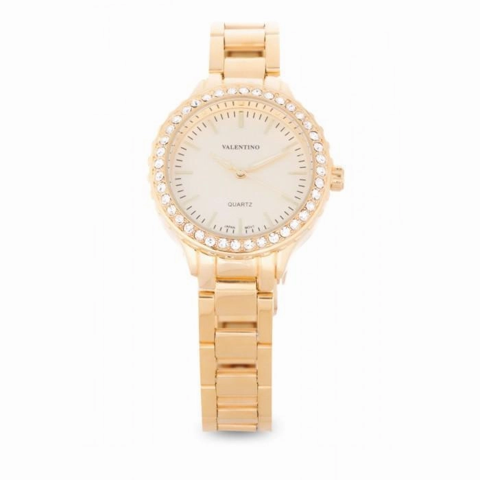 Valentino 20121959-GOLD - GOLD DIAL STAINLESS BAND Watch For Women Affordable casual watches Sporty casual watches Affordable luxury casual watches