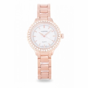 Valentino 20121960-ROSE GOLD GOLD - MOP DIAL STAINLESS BAND Watch For Women Affordable casual watches Sporty casual watches Affordable luxury casual watches