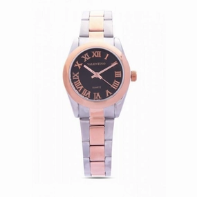 Valentino 20122024-BLACK DIAL ROSE GOLD STAINLESS STEEL STRAP Watch for Women Affordable casual watches Sporty casual watches Affordable luxury casual watches