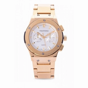 Valentino 20122067-WHITE DIAL GOLD STAINLESS STEEL BAND Watch for Men Affordable casual watches Sporty casual watches Affordable luxury casual watches