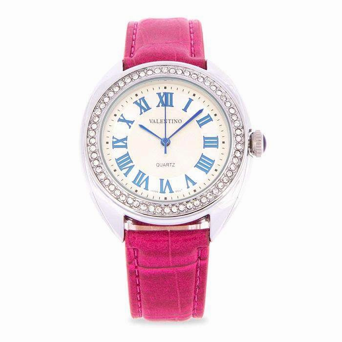 Valentino 20122125-RED STRAP Red Leather Strap Watch for Women Affordable casual watches Sporty casual watches Affordable luxury casual watches