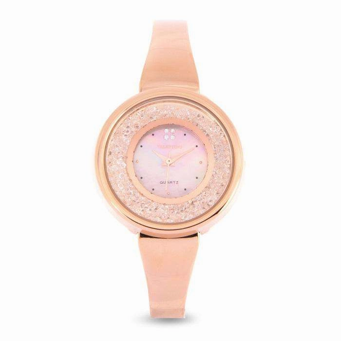 Valentino 20122149-ROSE ROSE DIAL Rose Gold Fashion Metal Band Watch for Women Affordable casual watches Sporty casual watches Affordable luxury casual watches