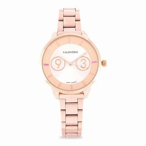 Valentino 20122173-ROSE DIAL Rose Gold Stainless Steel Band Watch for Women Affordable casual watches Sporty casual watches Affordable luxury casual watches