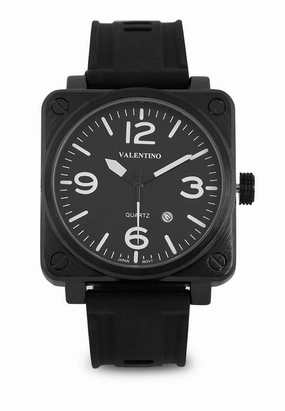 Valentino 20122292-BLK STP-BLK DL Rubber Strap for Men,silicone watch,silicone strap watch,silicone watches for men,silicone watches for women,unisex silicone watch,kids silicone watch,sports silicone watch,casual silicone watch,waterproof silicone watch,s