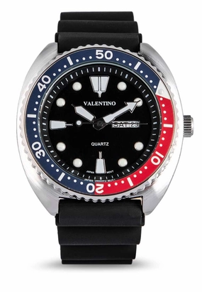 Valentino 20122314-RED BLUE RING-BLK DL Rubber Strap for Men,silicone watch,silicone strap watch,silicone watches for men,silicone watches for women,unisex silicone watch,kids silicone watch,sports silicone watch,casual silicone watch,waterproof silicone w