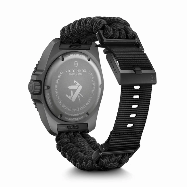 Victorinox Dive Pro 43mm Black Paracord Strap Black Dial Watch 241993.1