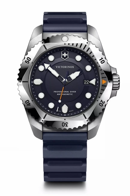 Victorinox Dive Pro 43mm Blue Rubber Blue Dial Watch 241991 