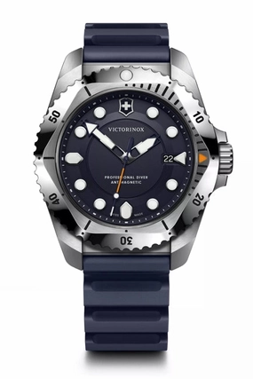 Victorinox Dive Pro 43mm Blue Rubber Blue Dial Watch 241991 
