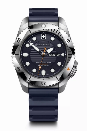 Victorinox Dive Pro Automatic Blue Rubber Black Dial Watch 241995 